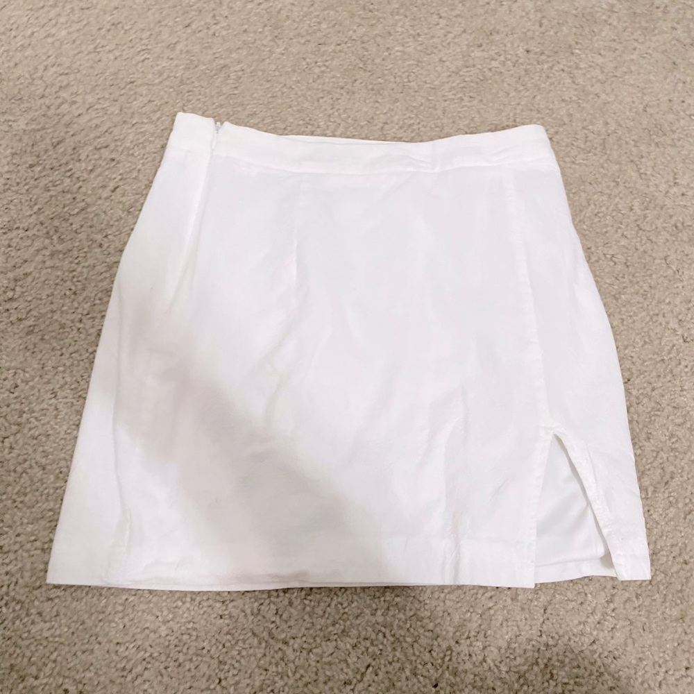 White Slit Skirt